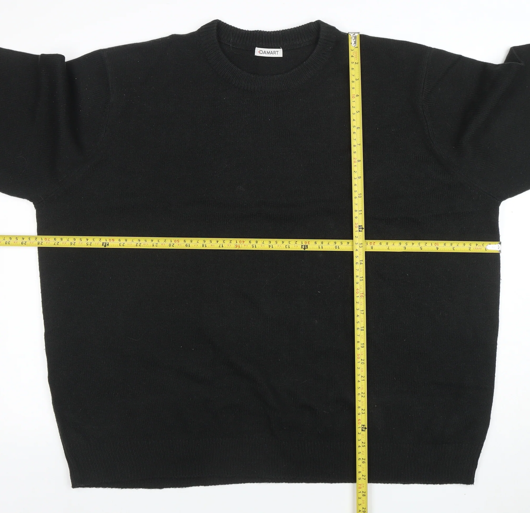 Damart Men's Black 2XL Crew Neck Acrylic Knit Jumper - Image 2