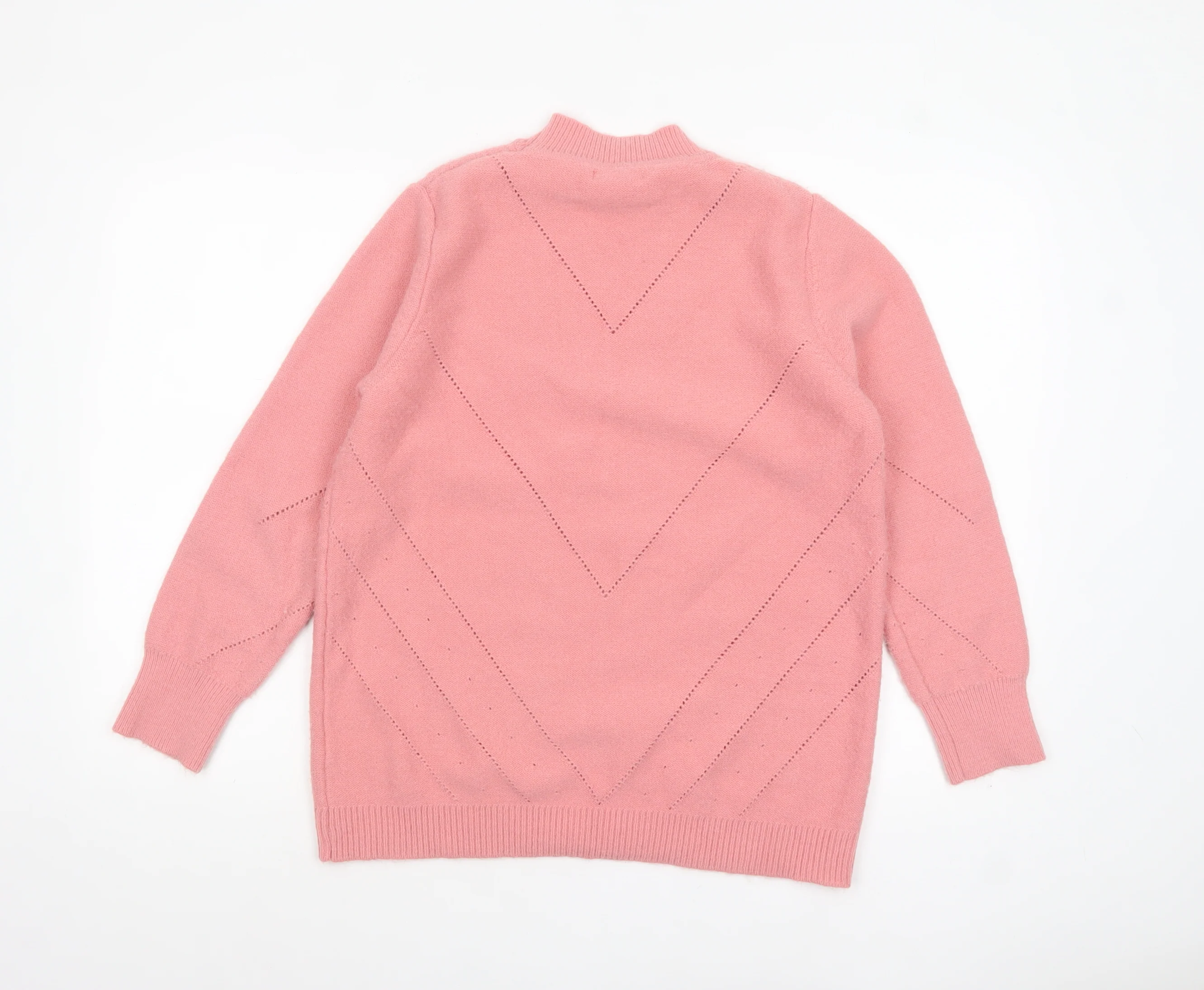 Damart Women Pink Crew Neck Long Sleeve Pullover Jumper M - Image 3