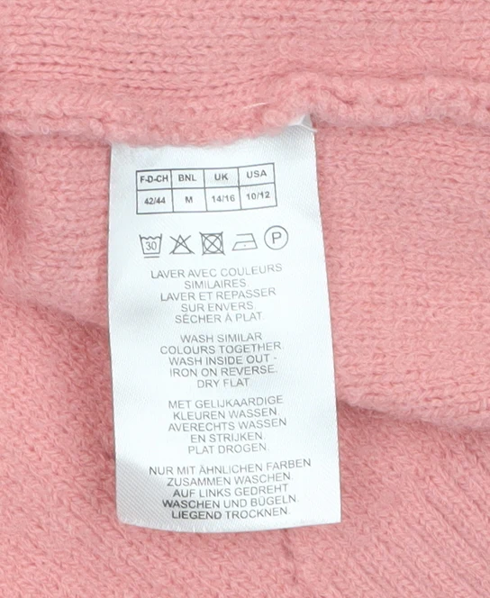 Damart Women Pink Crew Neck Long Sleeve Pullover Jumper M - Image 4