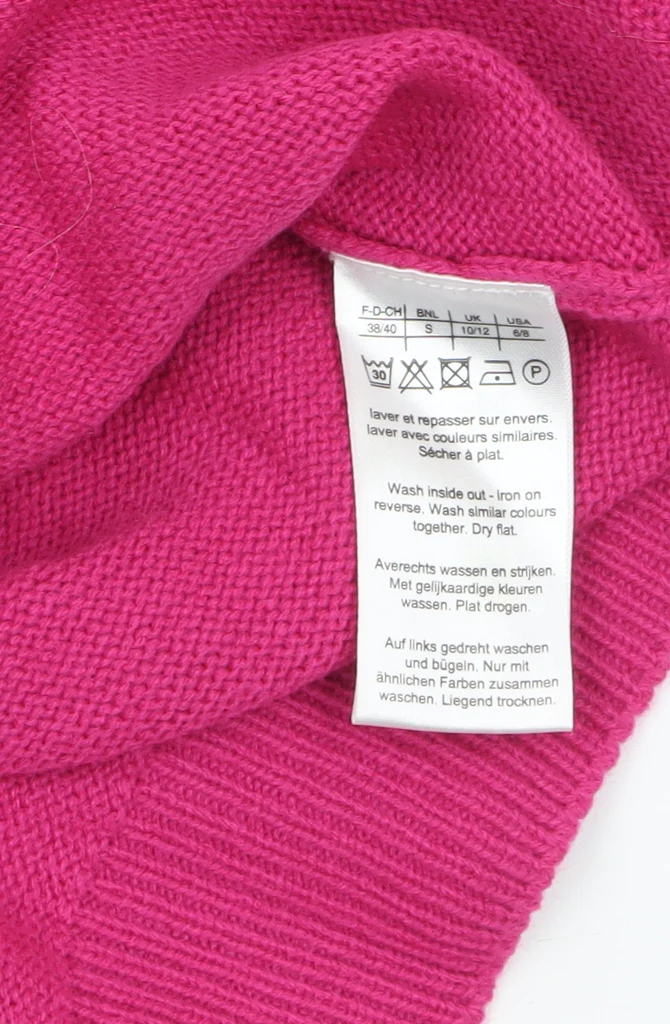 Damart Women’s Pink V-Neck Acrylic Jumper Size 10/12 - Image 6