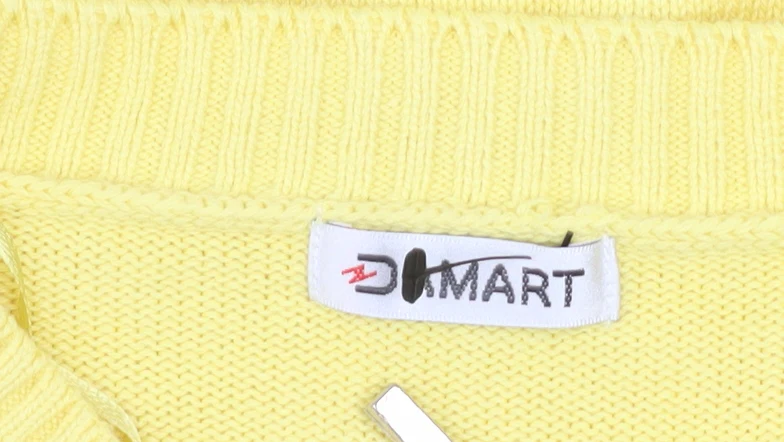 Damart Women Yellow Size 10 Full Zip Cotton Basic Jacket - Image 4
