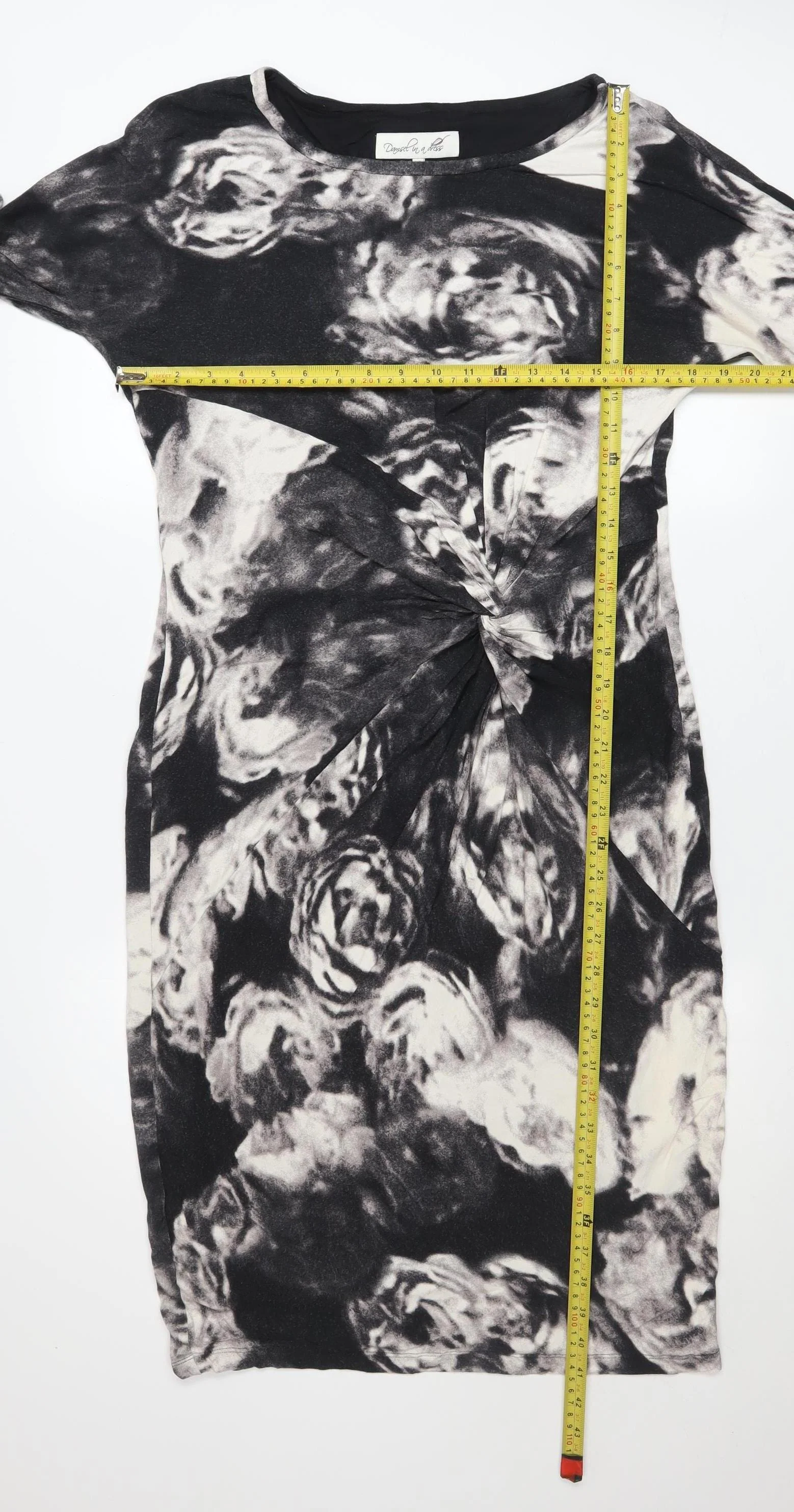 Damsel in a Dress Women's Black Floral Twist Bodycon Size 14 - Image 2