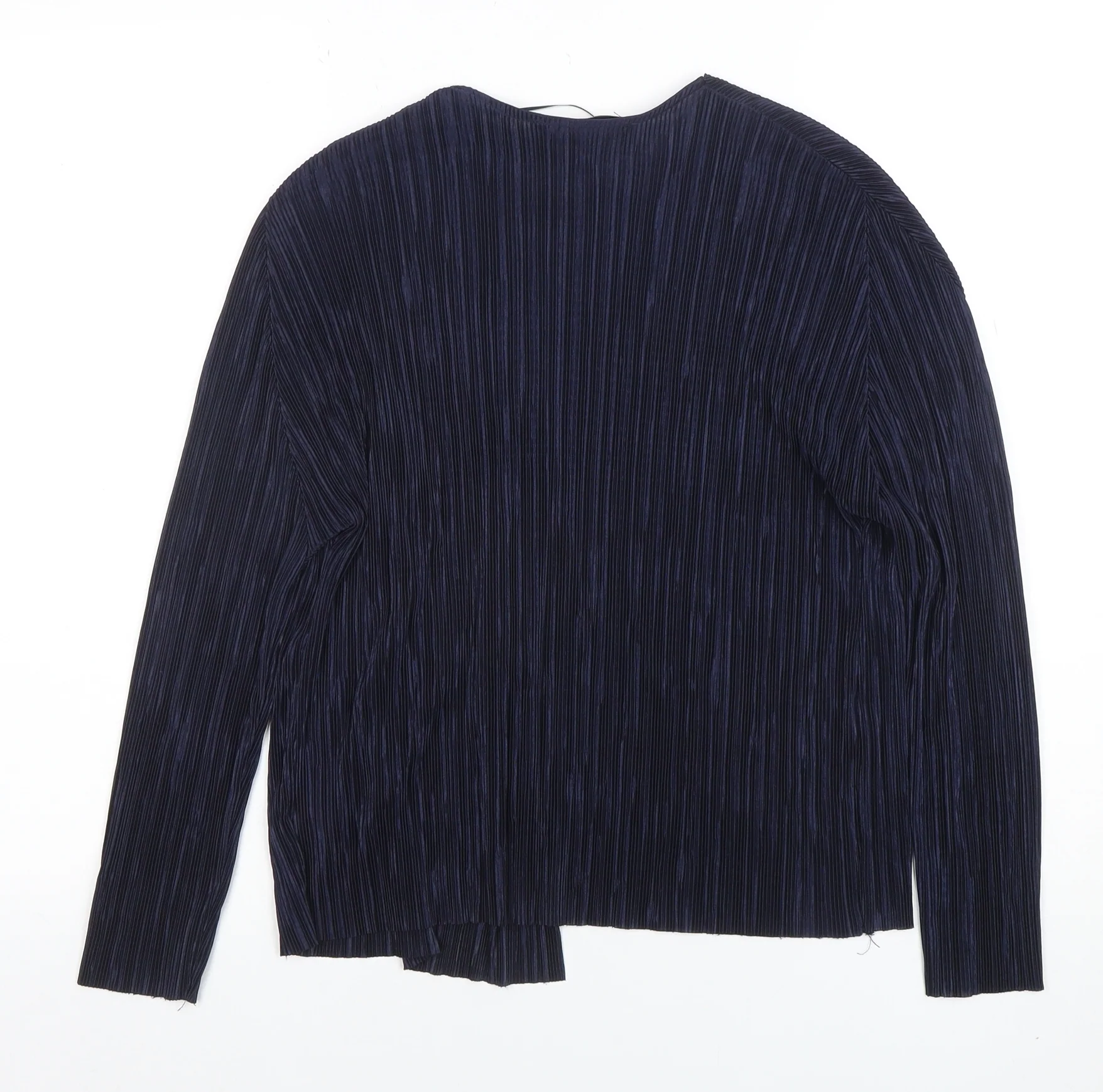 Dansez In A Dress Women’s Blue Pleated Wrap Blouse Size S - Image 3