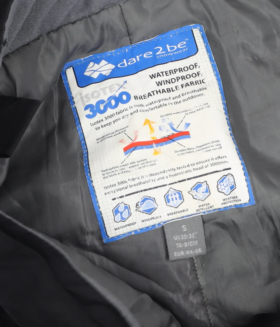Dare 2b Womens Black Waterproof Snow Pants S Isotex 3000 Ski Trousers - Image 5