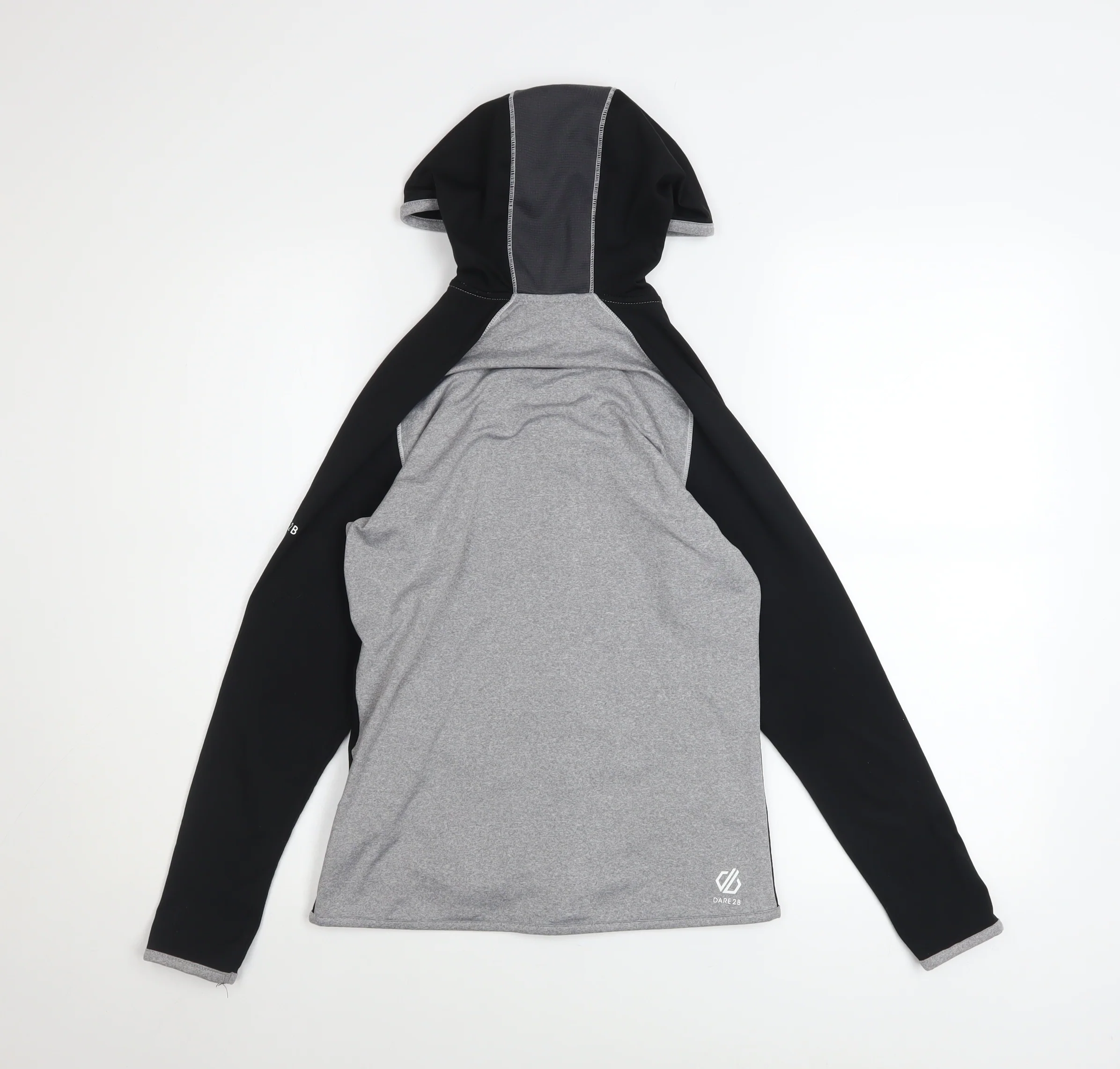 Dare 2b Women's Grey Hooded Full Zip Softshell Jacket Size 8 - Image 3