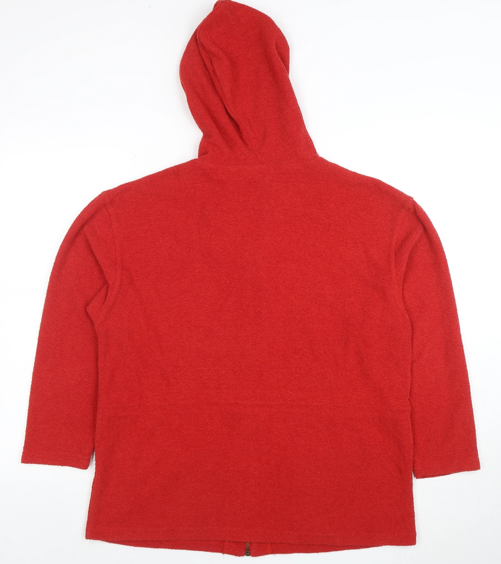 Dash Women Red Full Zip Hoodie Jacket UK 14 Polyester Cotton - Image 3