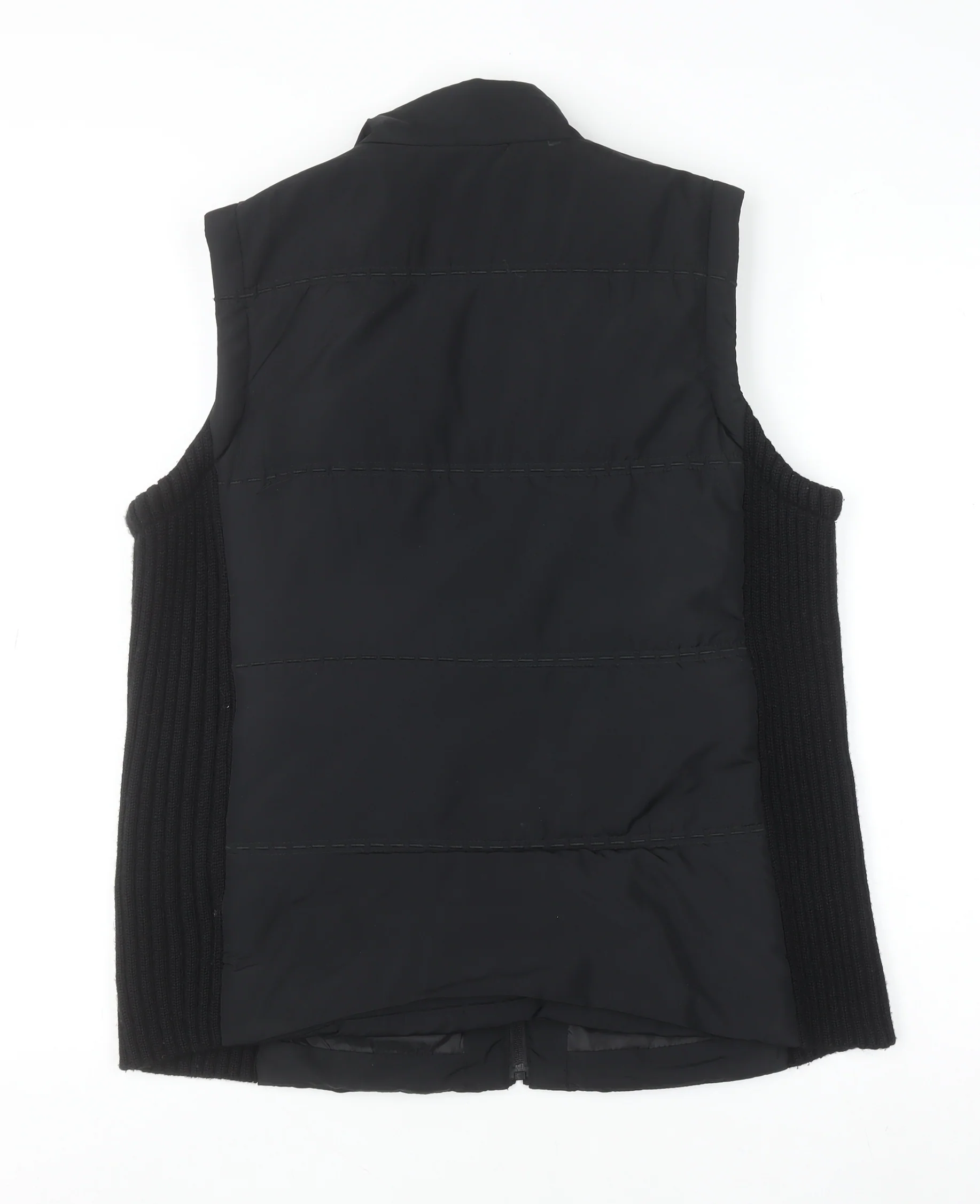 Dash Women's Black Size 14 Quilted Zip Waistcoat Bodywarmer - Image 3
