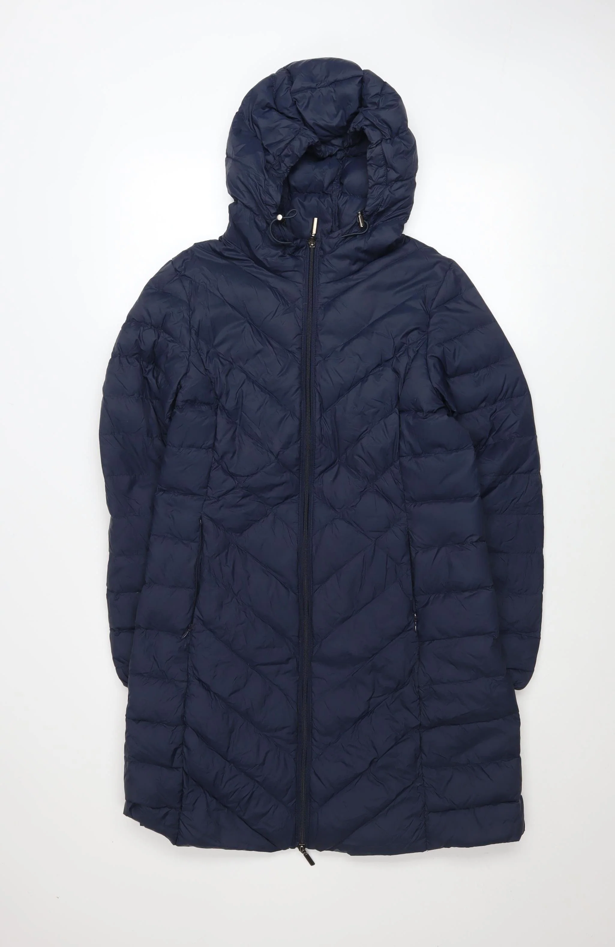 David Barry Women’s Blue Long Hooded Down Puffer Coat Size 12