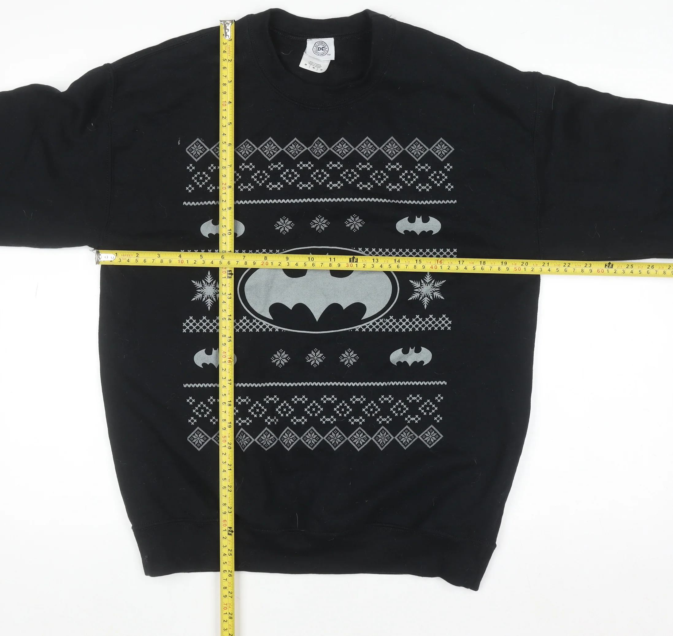 DC Comics Originals Men's Black Batman Graphic Pullover Sweatshirt M - Image 2