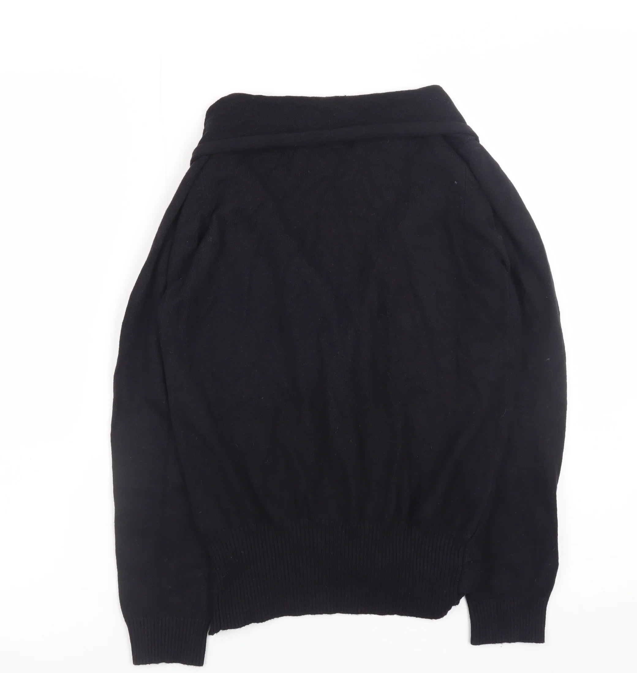Debenhams Women Black Size 10 Open Knit Long Sleeve Cardigan - Image 3