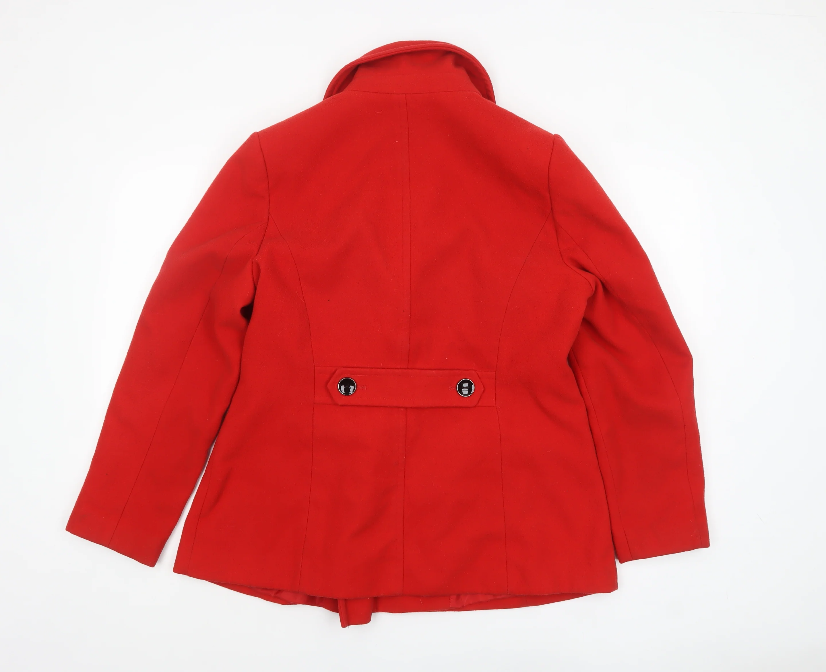Debenhams Women's Red Pea Coat Size 16 Polyester Blend - Image 3