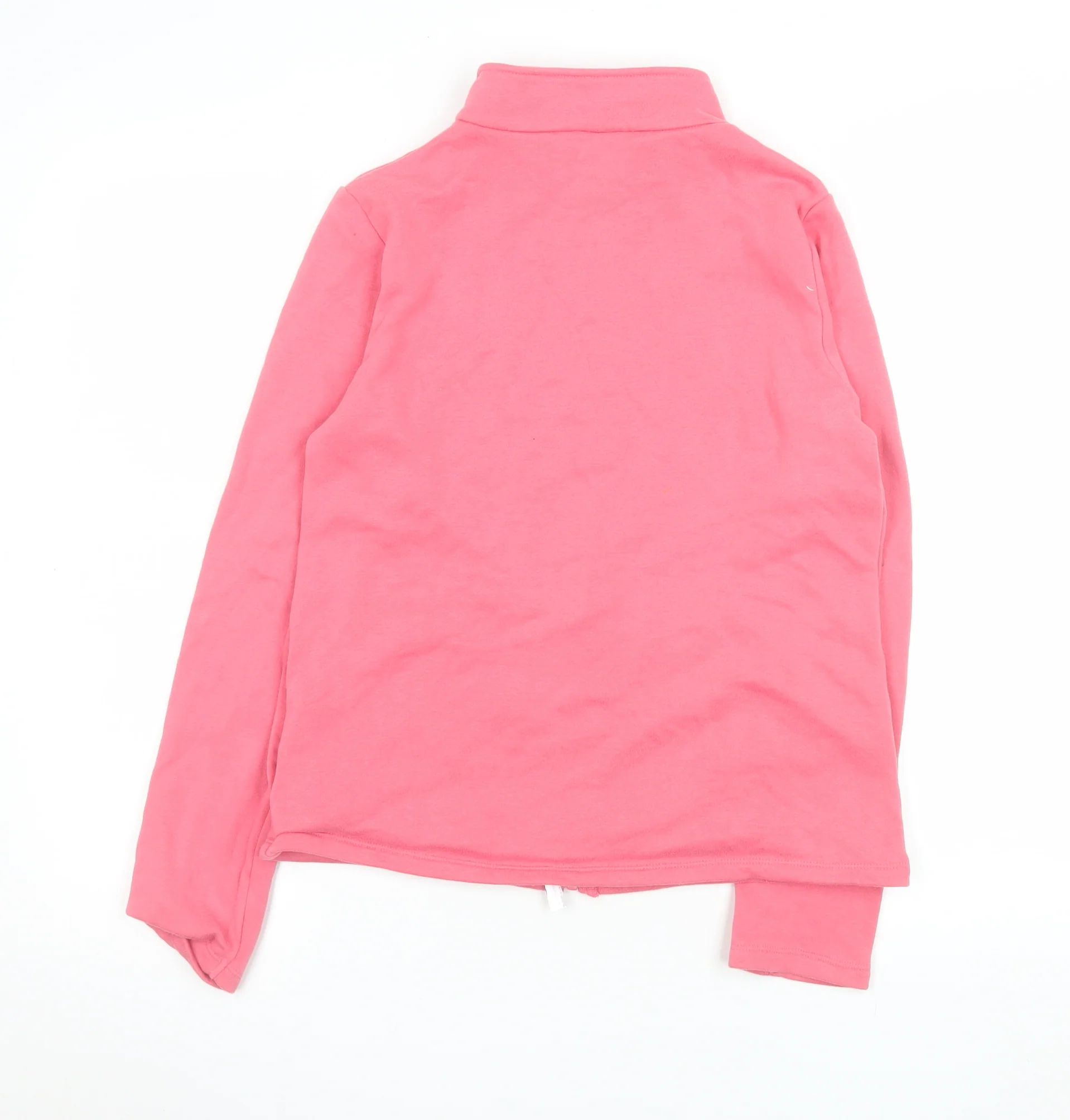 Decathlon Girls Pink Full Zip Fleece Jacket 12-13 Years Lightweight - Image 3