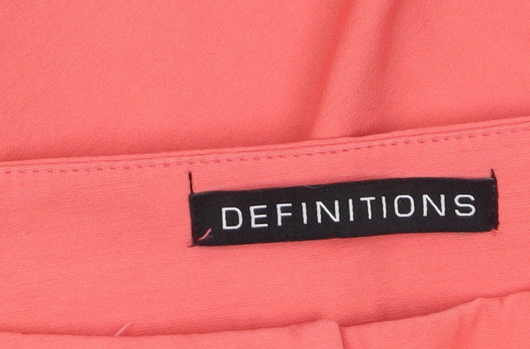Definitions Women Pink Size 14 Slim Ankle Zip Trousers - Image 5