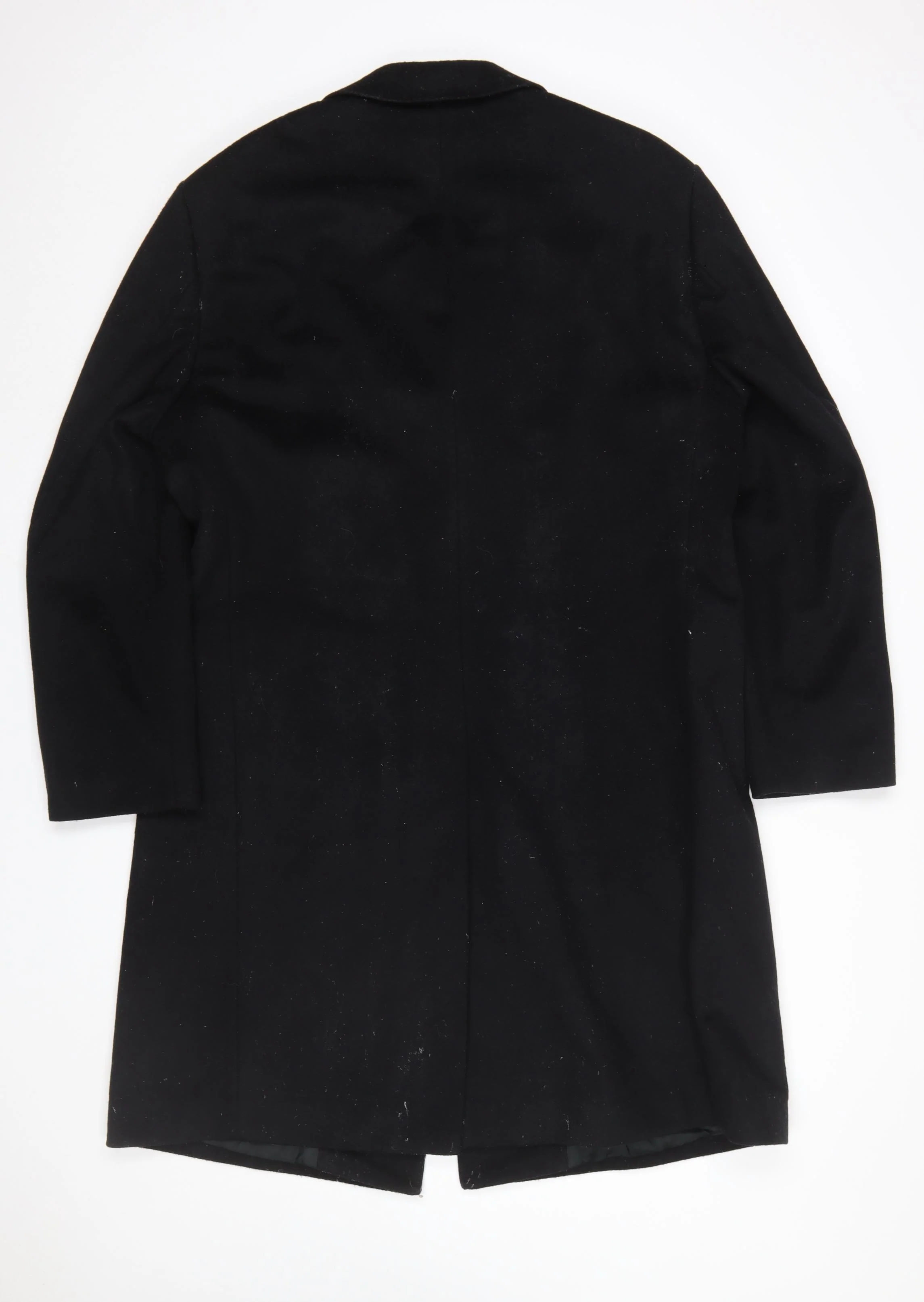 Dehavilland Men's Black Wool Cashmere Overcoat 40S Classic Long Formal - Image 3