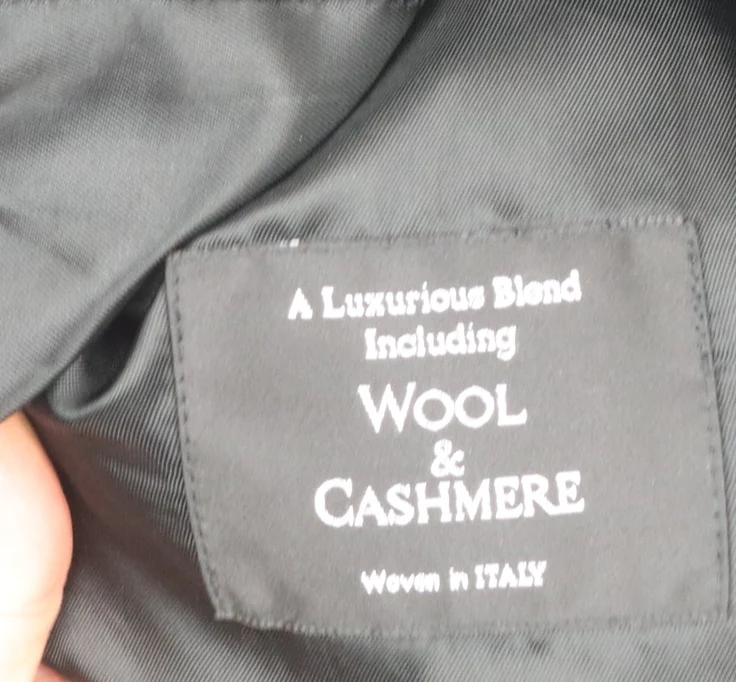 Dehavilland Men's Black Wool Cashmere Overcoat 40S Classic Long Formal - Image 5