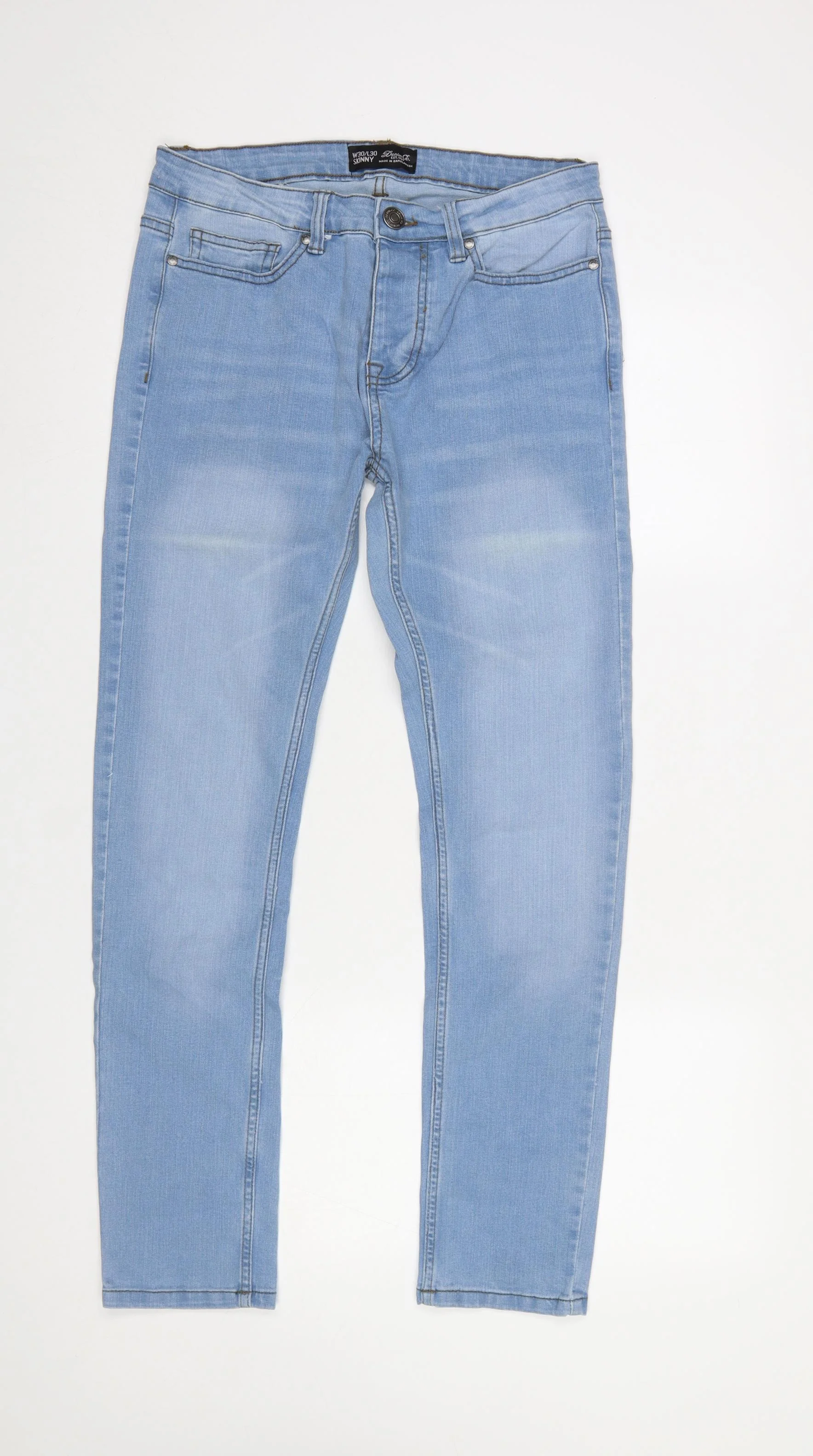 Denim Co. Men's Blue Skinny Jeans W30 L30 Slim Fit Denim