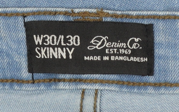 Denim Co. Men's Blue Skinny Jeans W30 L30 Slim Fit Denim - Image 4