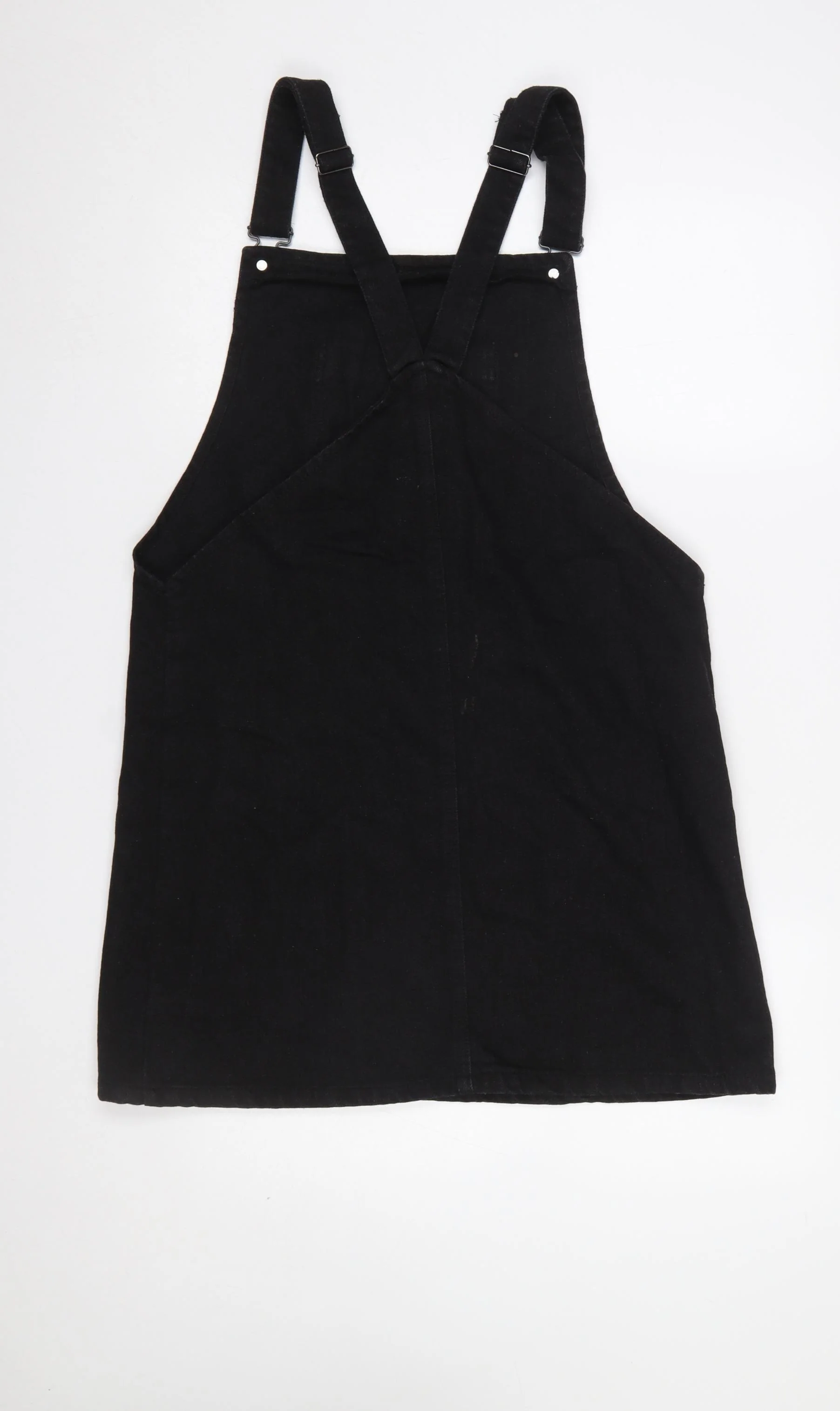 Denim Co Women’s Black Cotton Pinafore Dress Size 12 - Image 3