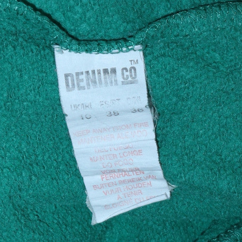 Denim Co Women’s Green Hoodie Size 10 Pullover Varsity Print - Image 6