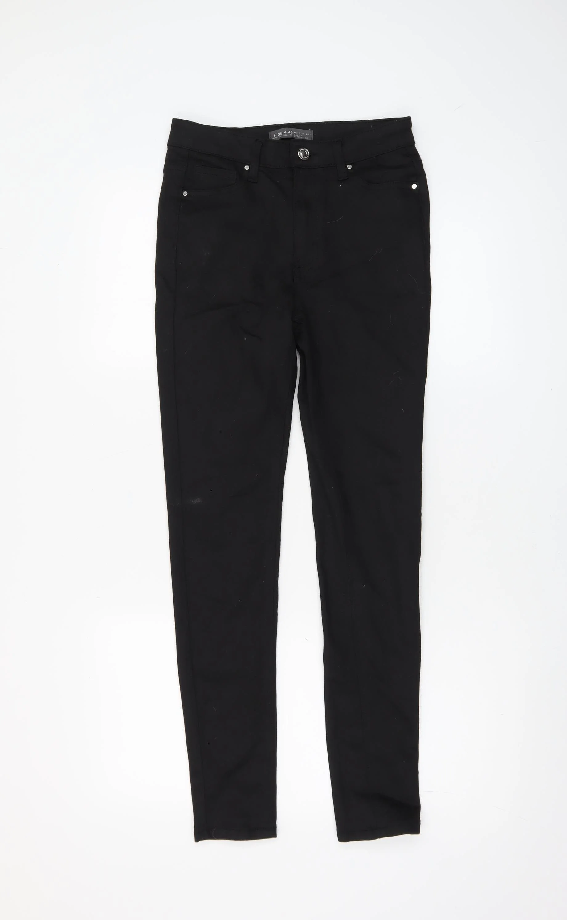 Denim Co. Women's Black Skinny Jeans Size 8 Slim Fit Mid Rise