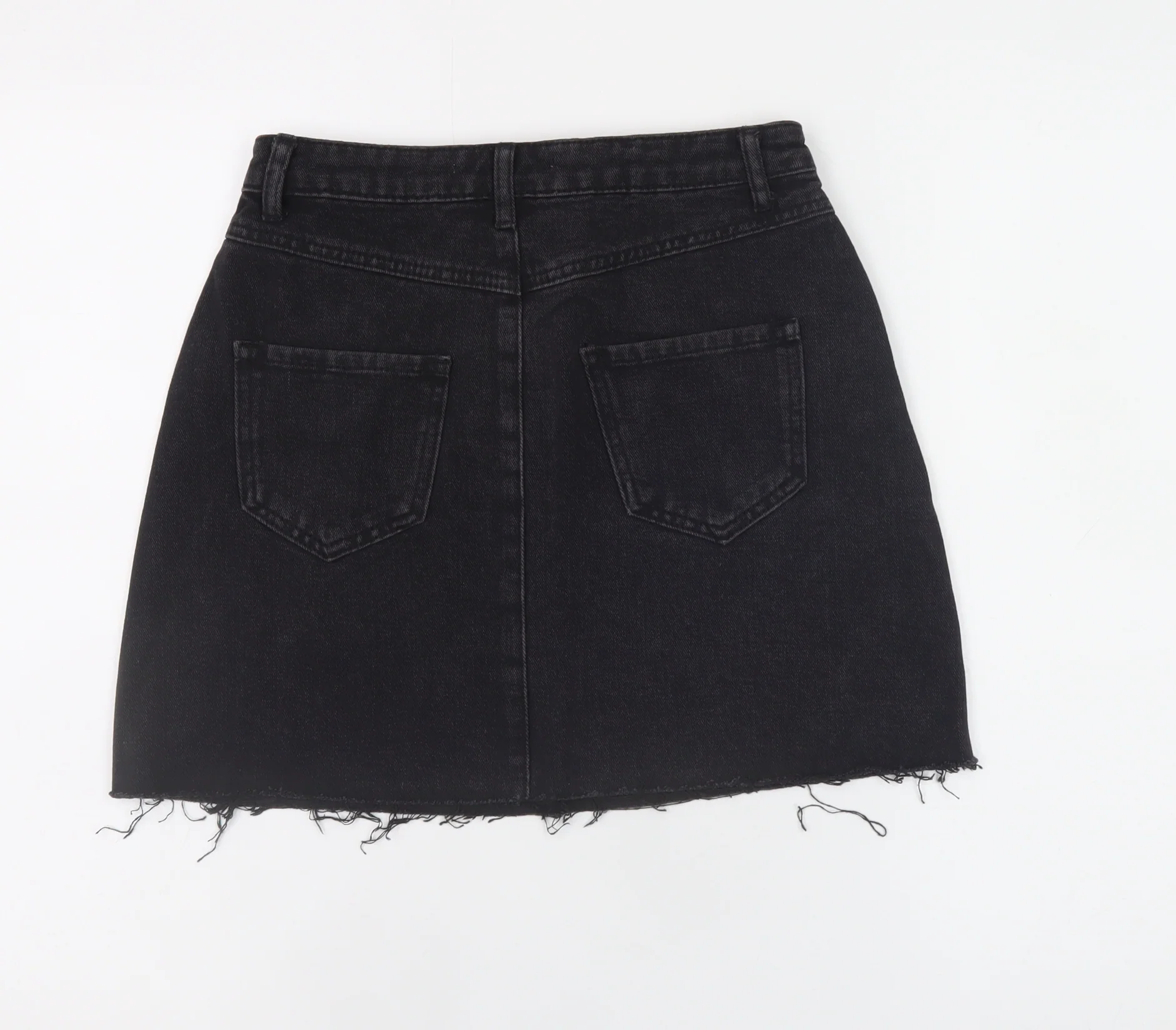 Denim Co. Womens Black Studded A-Line Denim Skirt Size 6 - Image 3