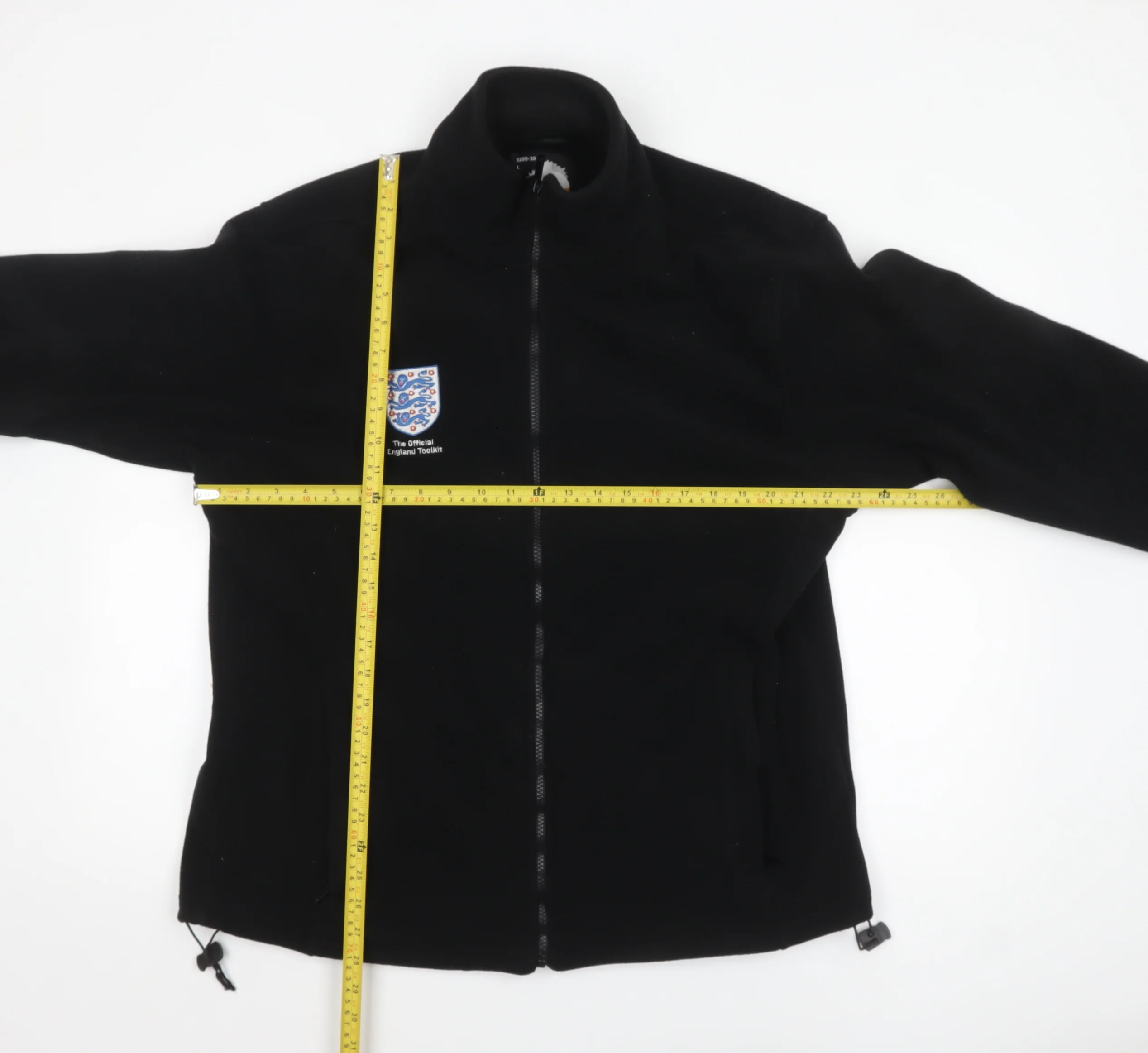 Designed to Endure Men's Black Fleece Jacket L Full Zip England Logo - Image 2