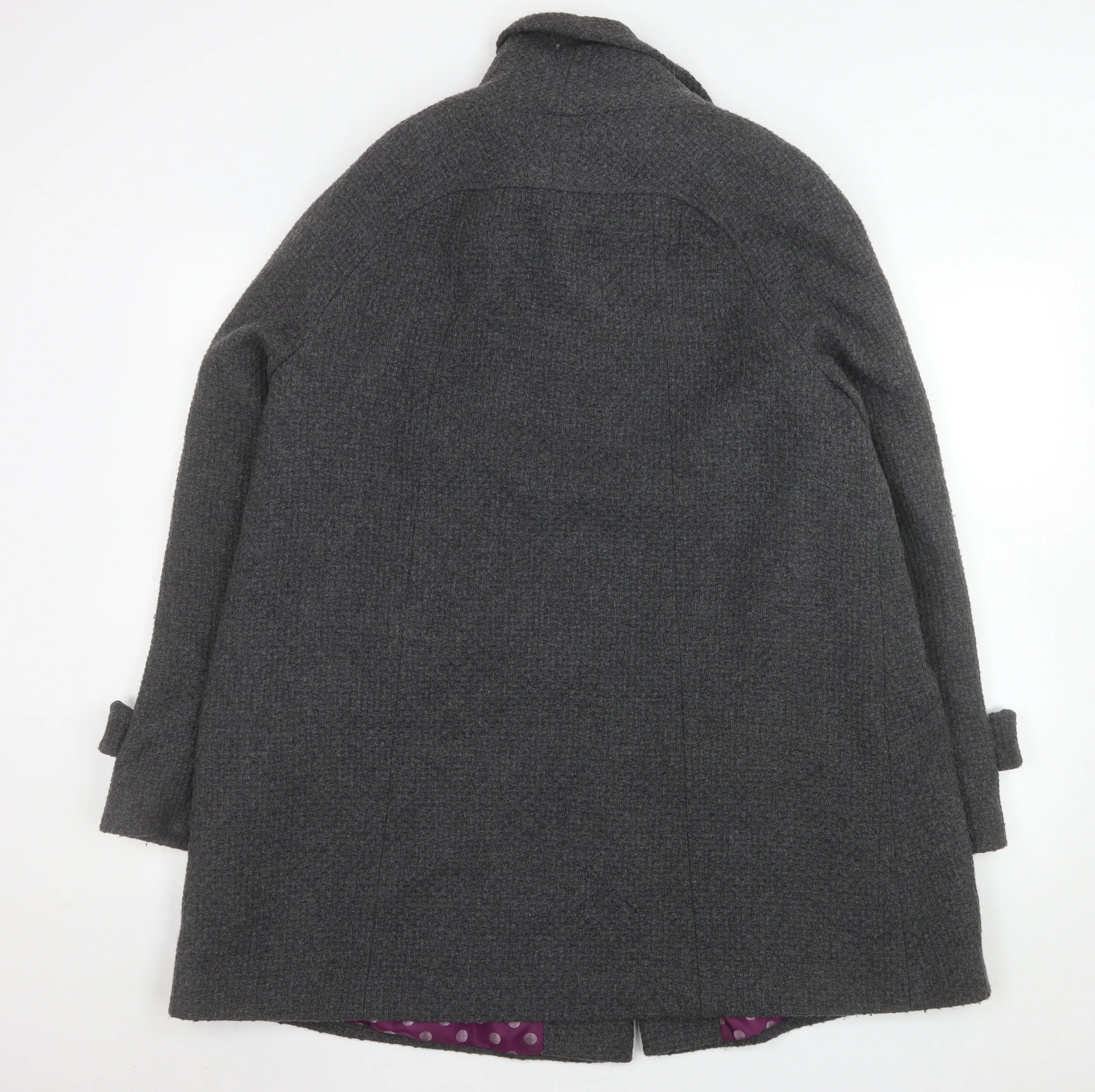 Designers at Debenhams Womens Grey Wool Blend Coat Size 16 Classic Style - Image 3