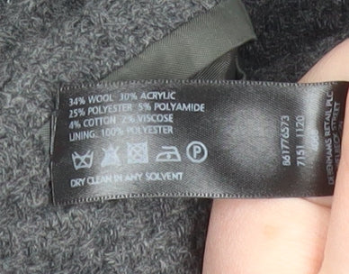 Designers at Debenhams Womens Grey Wool Blend Coat Size 16 Classic Style - Image 4