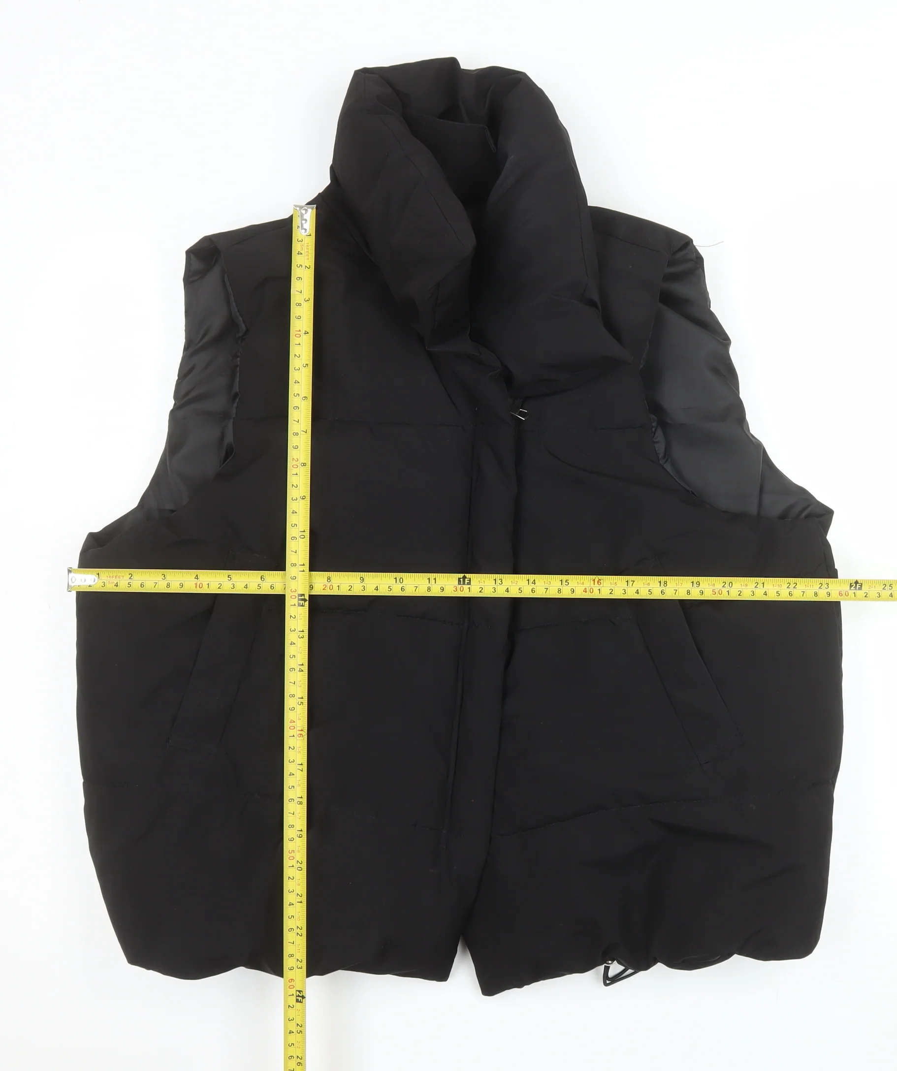DIANYIGE Womens Black L Puffer Sleeveless Waistcoat - Image 2