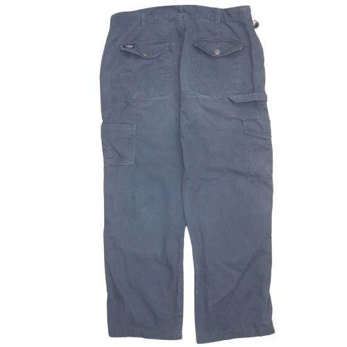 Dickies Men’s Blue Cargo Workwear Cotton Trousers Size 44 Relaxed Fit - Image 4