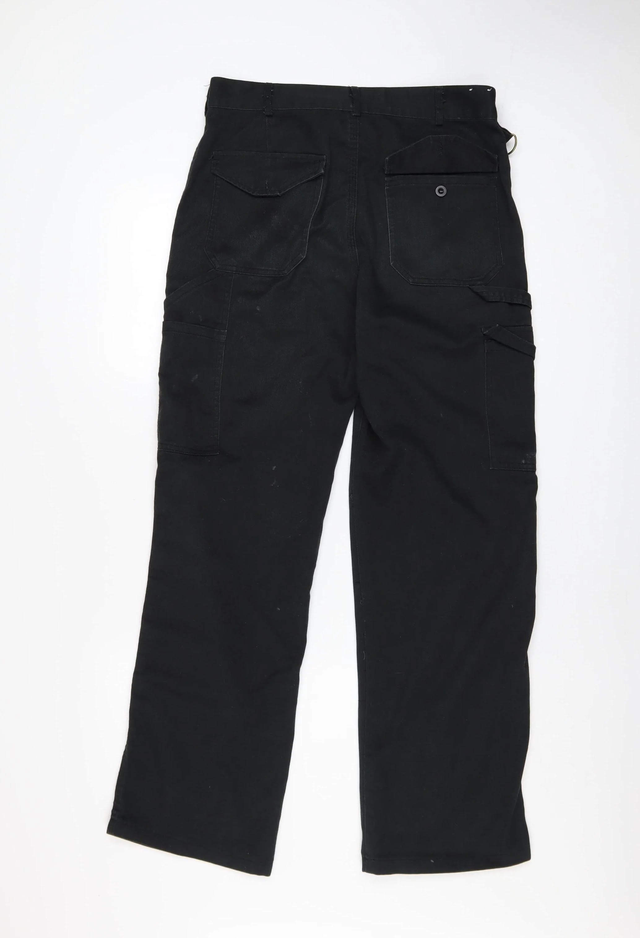 Dickies Men's Black Cargo Work Trousers 30R Polyester Cotton - Image 3