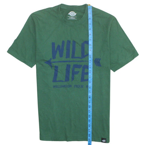 Dickies Men's Green XS Graphic Wild Life Cotton T-Shirt - Image 2