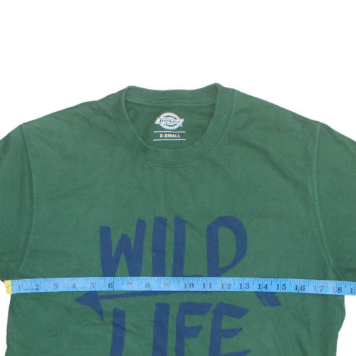Dickies Men's Green XS Graphic Wild Life Cotton T-Shirt - Image 3