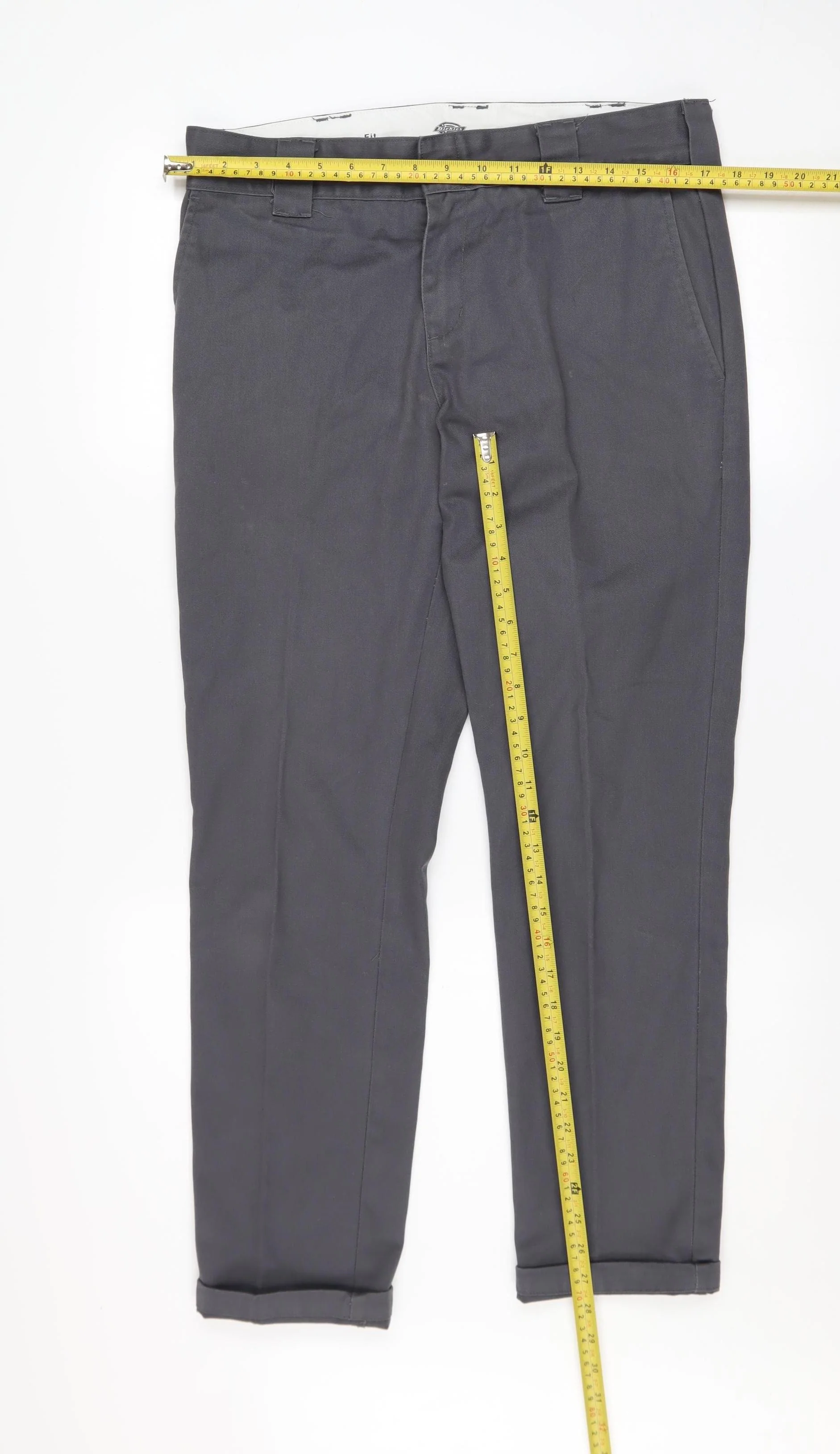Dickies Men's Grey Slim Fit Work Chino Trousers W30 L30 - Image 2