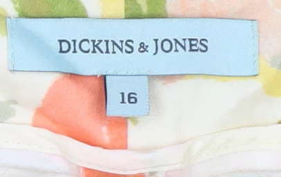 Dickins & Jones Womens Floral Print Cotton Trousers Size 16 - Image 4