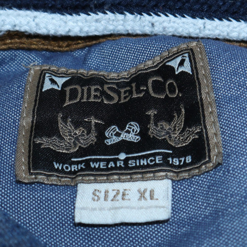 Diesel Men Blue XL Pullover Hoodie Graphic Print Regular Fit - Image 5
