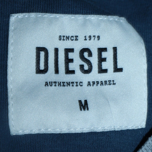 Diesel Men’s Blue Cotton Crew Neck Pullover Jumper Size M - Image 6