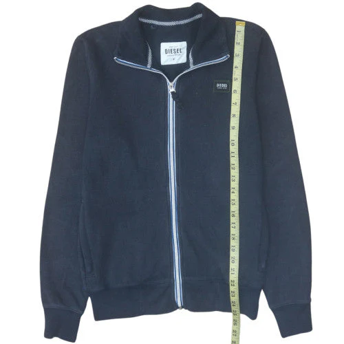 Diesel Men's Black Full Zip Fleece Sweatshirt Size S - Image 3