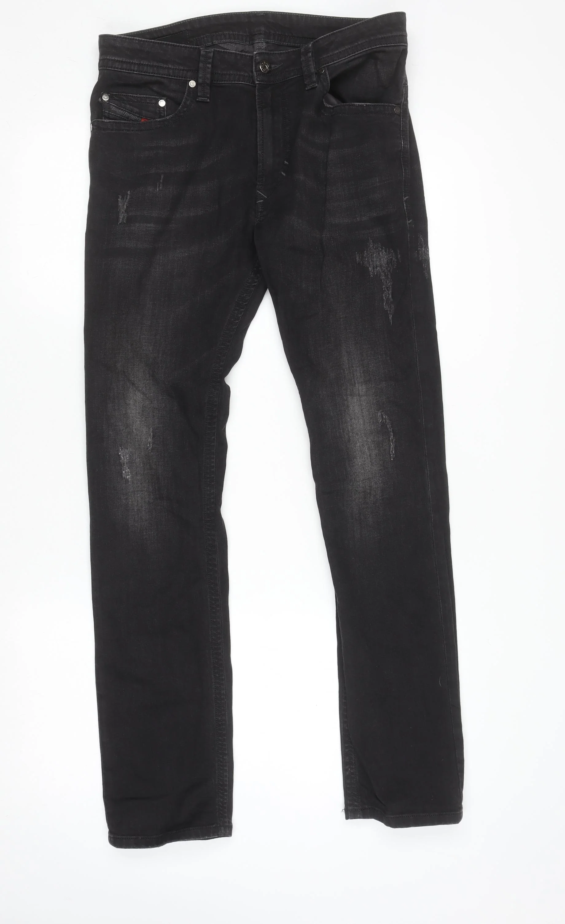 Diesel Men's Black Slim Fit Straight Denim Jeans Size 31