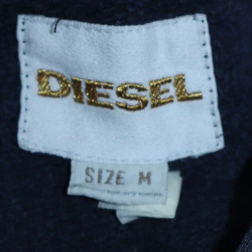 Diesel Men's Blue Pullover Hoodie M Graphic Print Cotton - Image 5
