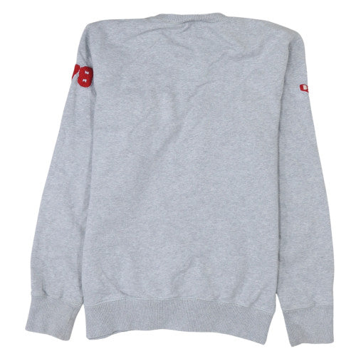 Diesel Men's Grey L Crew Neck Embroidered Logo Pullover Sweatshirt - Image 4