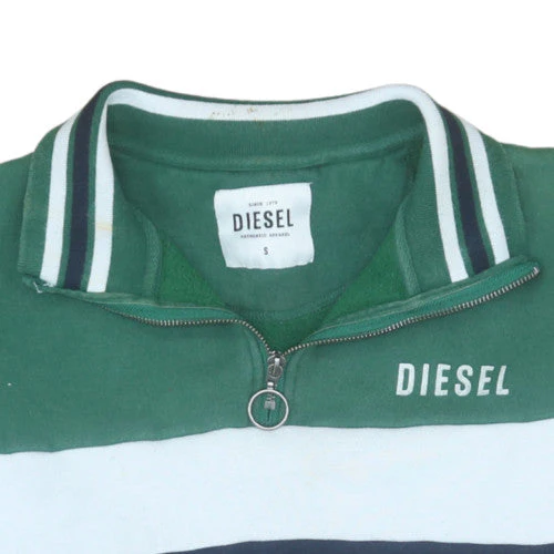 Diesel Mens Multicoloured 1/4 Zip Cotton Sweatshirt Size S - Image 6