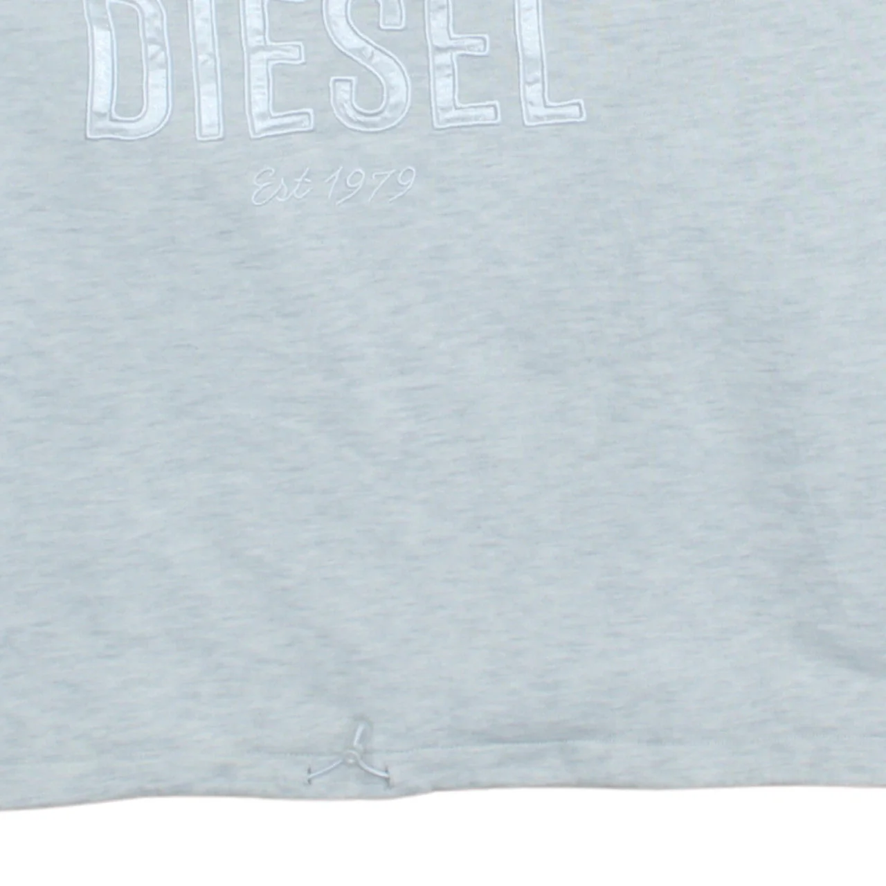 Diesel Womens Grey Pullover Sweatshirt L Logo Crew Neck Casual - Image 7