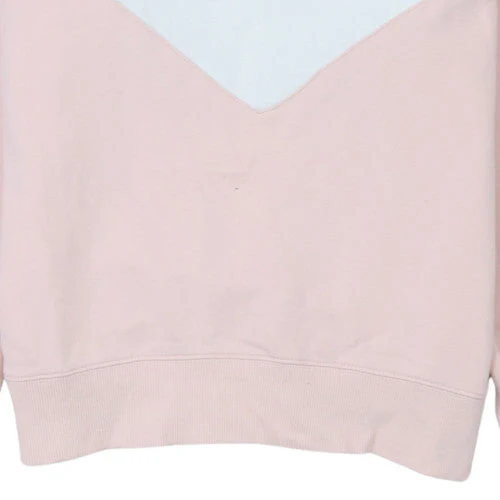Diesel Womens Pink and White Hooded Pullover Sweatshirt Size S - Image 7