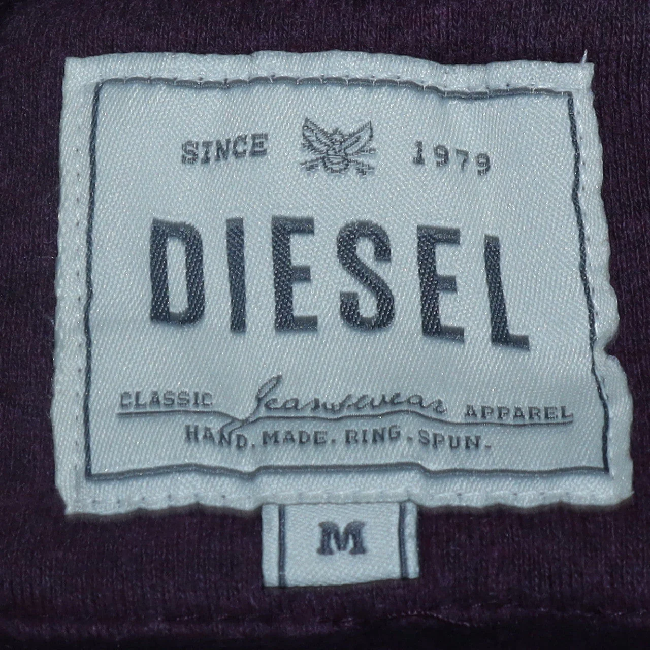 Diesel Womens Purple Full Zip Hoodie Medium Cotton Blend Casual - Image 5