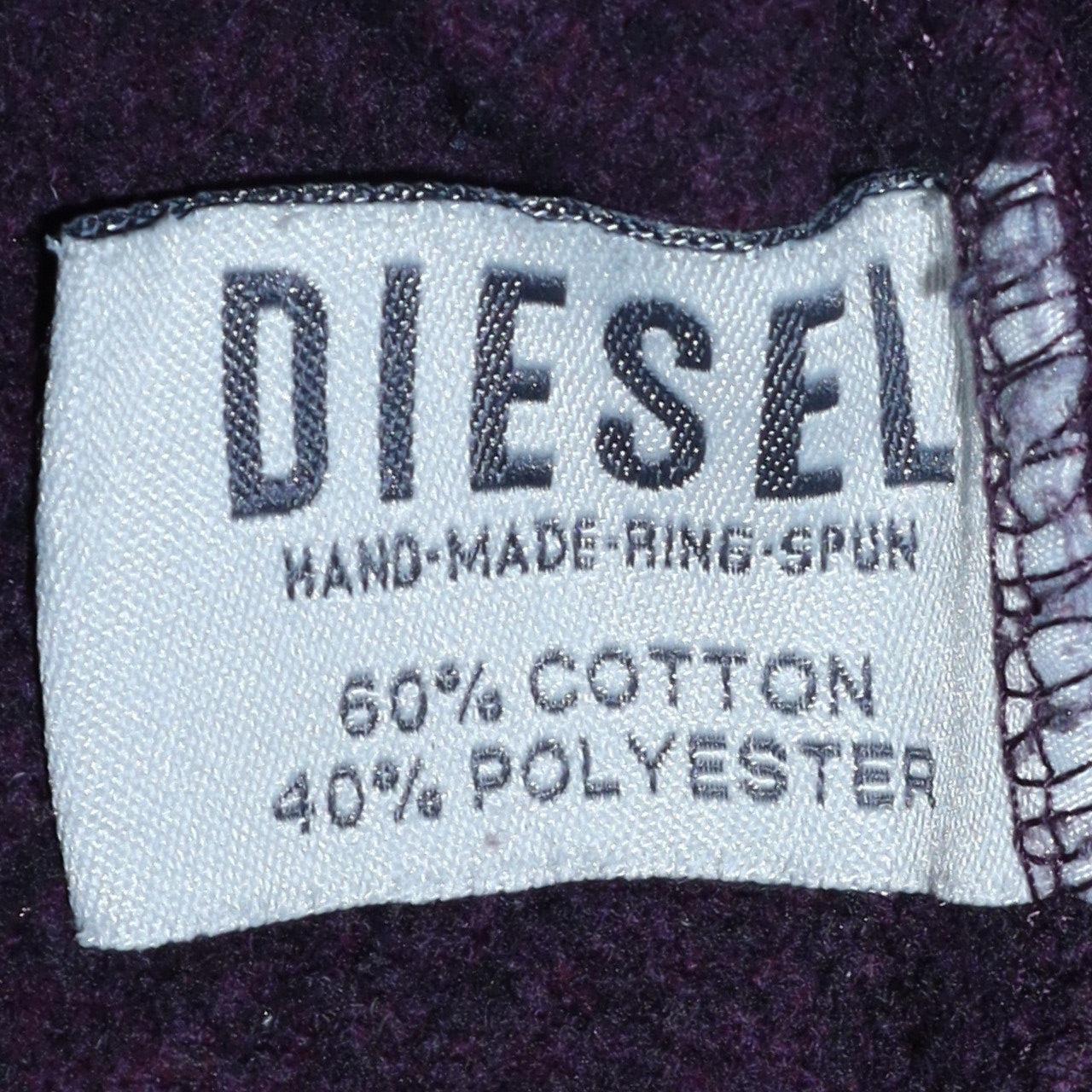 Diesel Womens Purple Full Zip Hoodie Medium Cotton Blend Casual - Image 6