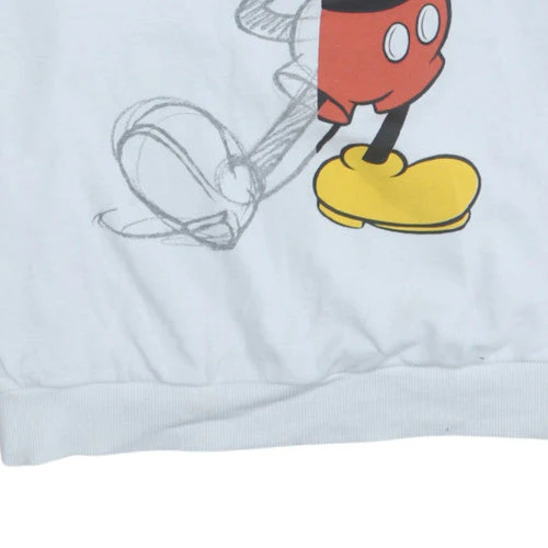 Disney at George Women White Mickey Mouse Sweatshirt Size M 12-14 - Image 7