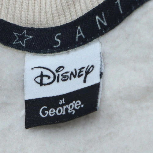 Disney at George Womens Beige Christmas Sweatshirt L 16-18 Crew Neck - Image 5