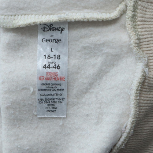 Disney at George Womens Beige Christmas Sweatshirt L 16-18 Crew Neck - Image 6