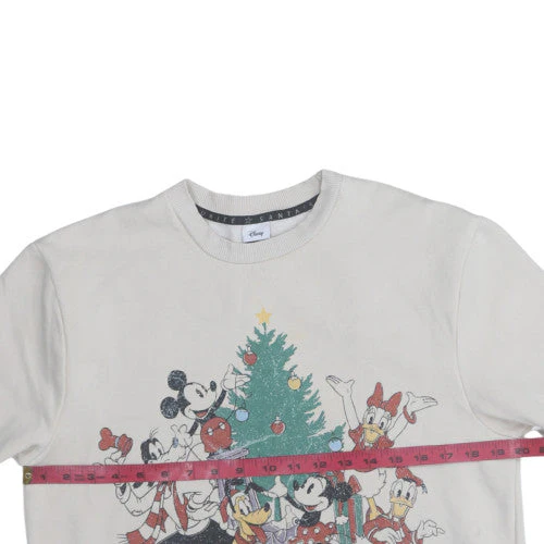 Disney at George Womens Beige Christmas Sweatshirt Size S 8-10 - Image 3